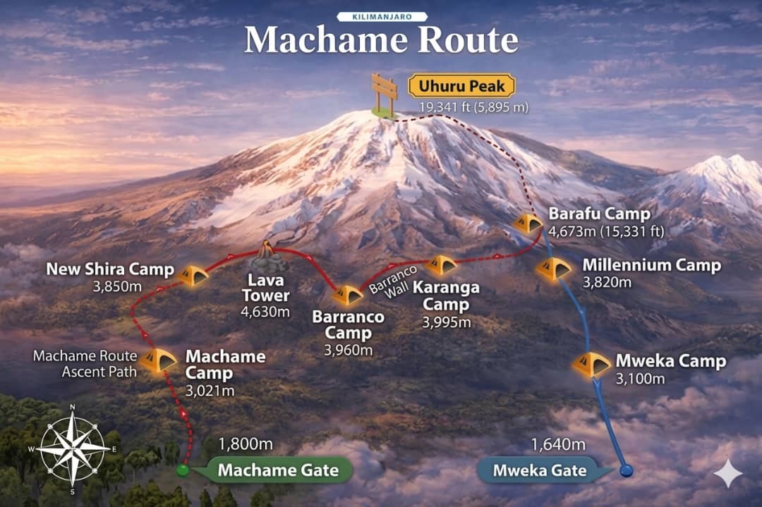 Machame Route View